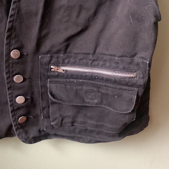 DX Men's black cotton versatile utility vest. Size says M but fits like L. - Picture 5 of 5